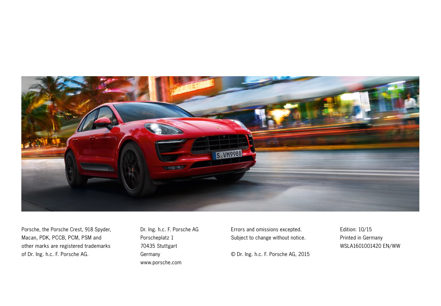 2016 Porsche Macan GTS Brochure Page 5
